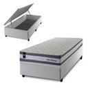 Ver imagem 1 de Conjunto Box Baú Alpine Branco 88x188x72 c/ Molas Ensacadas