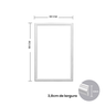Boiserie Autocolante Roda Meio Moldura Kit 60 x 90 - 2,3cm - 3