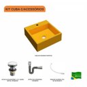 Ver imagem 3 de Kit Cuba Q355 Válvula Click 1 1/2 Polegada Sifão Cromado Flexível Compace