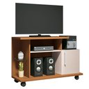 Ver imagem 2 de Rack Bancada de Tv 26 Pol 100cm Smart Off White/cinamomo - Hb Móveis