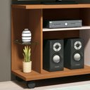 Ver imagem 6 de Rack Bancada de Tv 26 Pol 100cm Smart Off White/cinamomo - Hb Móveis