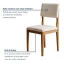 Ver imagem 5 de Kit 8 Cadeiras para Sala de Jantar com Pés em Madeira Maciça Carol