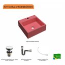 Ver imagem 3 de Kit Cuba Q355 Válvula Click 1 1/2 Polegada Sifão Cromado Flexível Compace