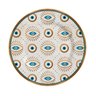 Conjunto de 6 Pratos Raso Olho Grego Alleanza Branco e Azul - 2