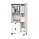 Ver imagem 2 de Guarda Roupa Infantil 3 Portas 3 Gavetas Apolo Branco Fosco