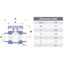 Ver imagem 3 de Registro Esfera Soldavel Duas Porcas Tigre 110mm
