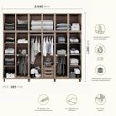 Ver imagem 4 de Guarda-roupa 12 Portas 3 Gavetas Grécia Freijó Madeira Pinus - Cavazotto