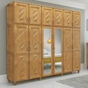 Ver imagem 1 de Guarda-roupa 12 Portas 3 Gavetas Grécia Freijó Madeira Pinus - Cavazotto