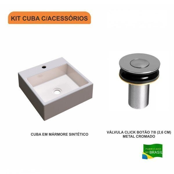 Kit Cuba Q355 com Válvula Click Botão 1 Polegada B Compace - 3