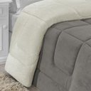 Ver imagem 3 de Edredom Coberdrom Fenix King Sherpa e Manta - Cinza