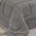 Ver imagem 2 de Edredom Coberdrom Fenix King Sherpa e Manta - Cinza