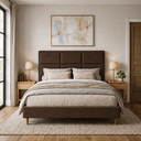 Ver imagem 1 de Cabeceira para Cama King Estofada 1,93 m Alice Vilajo: Suede Crush Cacau