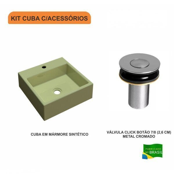 Kit Cuba Q355 com Válvula Click Botão 1 Polegada B Compace - 3
