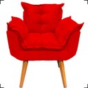 Ver imagem 3 de Kit 2 Poltronas Decorativas Para Recepção Manicure Sala De Estar + 2 Puff Reforçado Suede