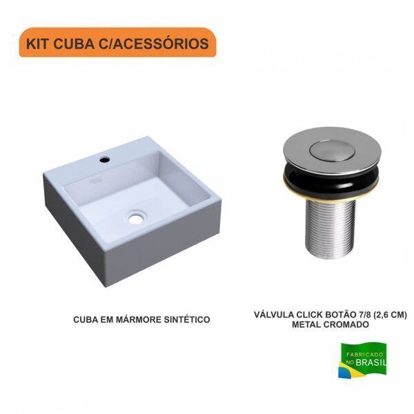 Kit Cuba Q355 com Válvula Click Botão 1 Polegada B Compace - 3