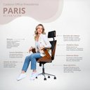 Ver imagem 2 de Cadeira de Escritório Moderna Alta Presidente Paris:preto