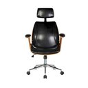 Ver imagem 4 de Cadeira de Escritório Moderna Alta Presidente Paris:preto