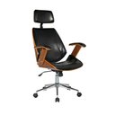 Ver imagem 3 de Cadeira de Escritório Moderna Alta Presidente Paris:preto