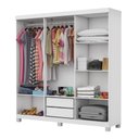 Ver imagem 3 de Guarda Roupa R22 6 Portas 2 Gavetas Sem Espelho Com Pés Carioca Móveis