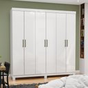 Ver imagem 2 de Guarda Roupa R22 6 Portas 2 Gavetas Sem Espelho Com Pés Carioca Móveis