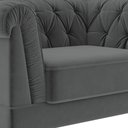 Ver imagem 4 de Poltrona Decorativa 130cm Apso Veludo Cinza - Sallar Home