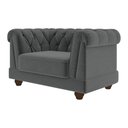 Ver imagem 5 de Poltrona Decorativa 130cm Apso Veludo Cinza - Sallar Home