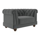 Ver imagem 1 de Poltrona Decorativa 130cm Apso Veludo Cinza - Sallar Home