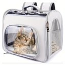 Ver imagem 2 de Mochila Transporte Cachorro Gato Pet Cao Animal de Estimaçao Pequeno Porte Viagem Passeio Alça Ombro