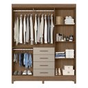 Ver imagem 5 de Guarda Roupa Casal 165cm com Espelho Khani Carvalho/fendi Z17 - Mpozenato