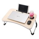 Ver imagem 5 de Mesa Suporte para Notebook Mdf Multiuso Dobrável Cama Sofá Onyx Bege
