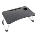 Ver imagem 1 de Mesa Suporte para Notebook Mdf Multiuso Dobrável Cama Sofá Onyx Bege