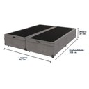 Ver imagem 3 de Base Box Baú King Cinza de Madeira 193cm Kazamix