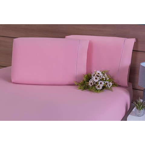 Jogo De Lençol Solteiro 2 Peças 200 Fios Rose