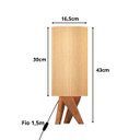 Ver imagem 4 de Abajur de Mesa Viena em Tecido Premium e Pés de Madeira:bege