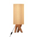 Ver imagem 2 de Abajur de Mesa Viena em Tecido Premium e Pés de Madeira:bege