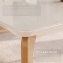 Ver imagem 5 de Mesa para Sala de Jantar 180x100cm Pés Madeira Maciça e Tampo MDF Off com Vidro Off Honda