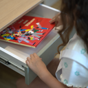 Ver imagem 4 de Escrivaninha Infantil em MDF Carvalho Malva com Duas Gavetas Verde