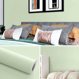 Kit 5 Rolos Papel Parede Lavavel Textura Linho Verde Claro Open Star 32655 - 2