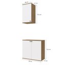 Ver imagem 4 de Conjunto para Banheiro com Aéreo Kappesberg Celeste 2 Peças Nogueria/branco 80cm