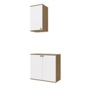 Ver imagem 2 de Conjunto para Banheiro com Aéreo Kappesberg Celeste 2 Peças Nogueria/branco 80cm
