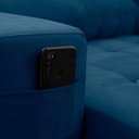 Ver imagem 2 de Sofá Retrátil Reclinável Arizona 2,30m Suede Velut Azul Marinho - King House