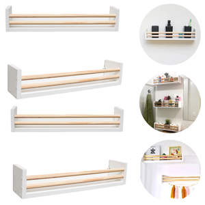 Kit 4 Prateleira Branca de Mdf (banheiro Porta Cosmético Organizador / Quarto Infantil para Livros )