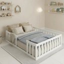 Ver imagem 1 de Cama Montessoriana Casal em Madeira Maciça Branco