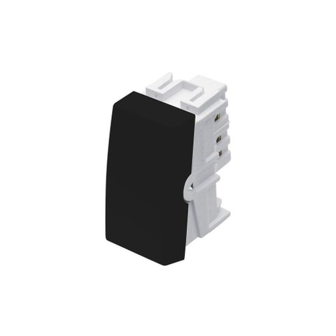 Módulo Interruptor Simples Fame Habitat Black 16A Preto