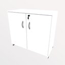 Ver imagem 4 de Armário Baixo 2 Portas 80cm X 42cm P/ Escritório F5 Office