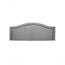 Ver imagem 2 de Cabeceira Casal Curva Luxo 140x60 Suede Cinza - Tachas Fumê