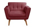 Ver imagem 3 de Poltrona Decorativa Bruna Living Sala Quarto Recepção - Suede Bordô 110