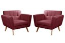 Ver imagem 1 de Poltrona Decorativa Bruna Living Sala Quarto Recepção - Suede Bordô 110