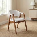 Ver imagem 1 de Cadeira de Jantar Estofada em Madeira Maciça e Courino Hibisco