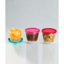 Ver imagem 2 de Tigela Pequena Pote Americano de Vidro 150ml Marinex com Tampa Plástica Colorida